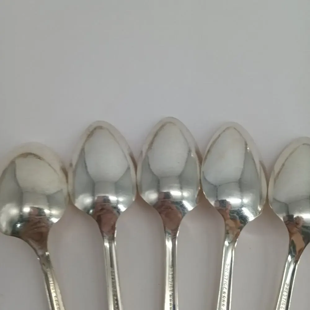 8X Tsp Oneida Prestige GRENOBLE Silverplate Teaspoons 1938 Flatware Silverware